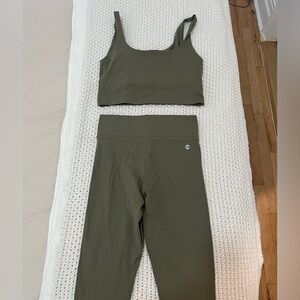 All Access Olive Green Workout Set (Top and Bottom)